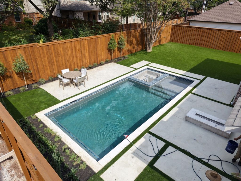 residential artificial turf installation